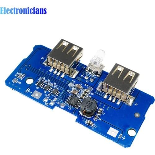 5V 2A Power Bank Charger Module Step Up Converter Boost Power Supply Module Charging Circuit Board 2A Dual USB Output 1A Input