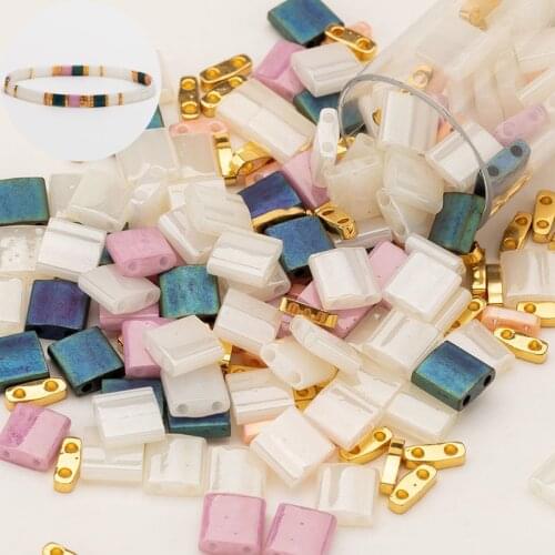 Taidian Japan Miyuki Tila Beads Multi Color Glass Beads bead weaving Modern style 5grams QTL TL HTL Mixed