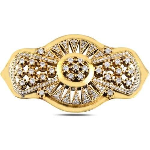 Silver 925 Sterling Zircon Cubic Zirconia Authentic Brooch