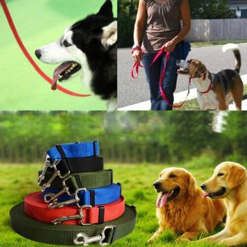 Dog collar rope 5m/10m/15m/20m/30m/50m Obedience Recall Training Harnesses Pet Traction Rope High Quality Dog Collars Leash Chai