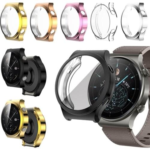 TPU Protective Cover For Huawei Watch GT 2 Pro Case Full Screen Protector Shell Bumper Plated Case For Huawei GT2 Pro Watch