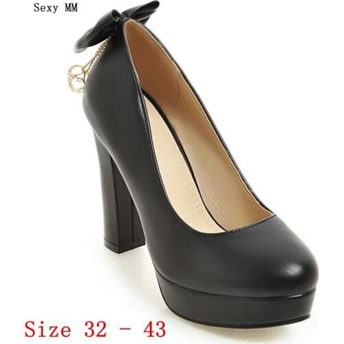 Women High Heel Shoes Platform Pumps Woman High Heels Party Wedding Shoes Kitten Heels Small Plus Size 32 33 - 40 41 42 43