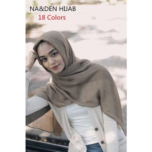1PC NEW Skin pleated hijab scarf plain crinkle shawl fashion hijabs women maxi scarves shawls islamic scarfs 18 color hot sal