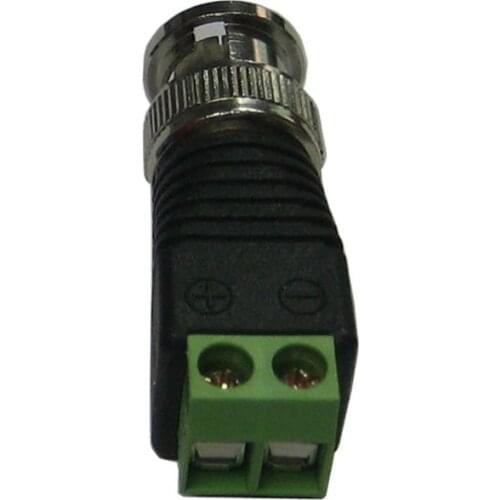 10pcs/LOT DC BNC MALE DC Video Converter connector BNC male for cctv camera adapter