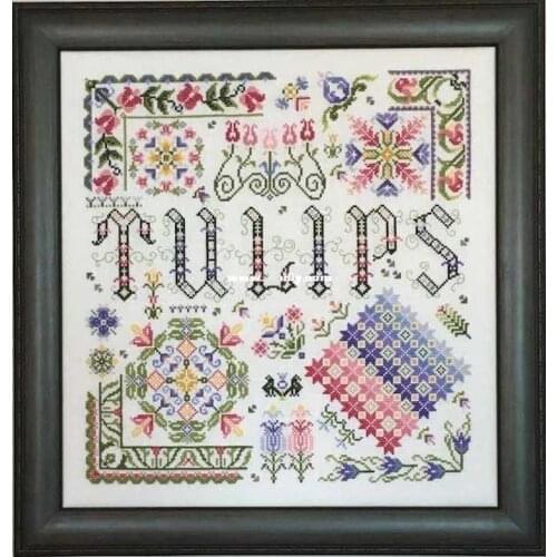 2021 Drop Shipping Embroidery Tulip Photo to Cross Stitch Pattern Maker with 100% Cotton Flosses & Free Shipping for Wall Decor