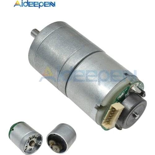 25GA-310 DC 12V Encoder Gear Motor Speed Reduction Gear Motor With Metal Gearbox Wheel Car Mini DC Motor 100RPM