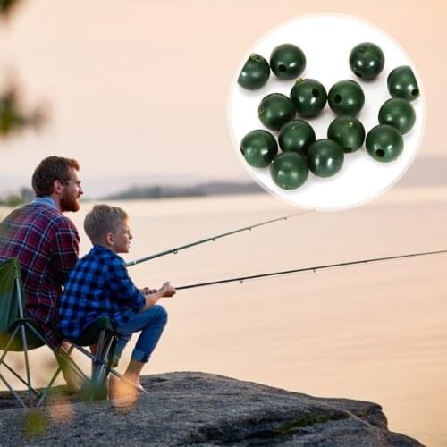 50pcs/lot Carp Fishing Beads Round Soft Rubber 6mm / 8mm Black Green Brown Carp Fishing Rig Beads