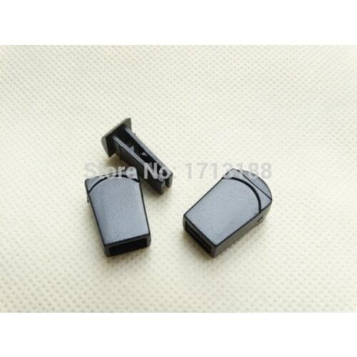 Brand News 50pcs/pack Black Plastic Clips Rope Buckle Zipper Pulls Cord Ends Lock For Paracord/Clothing/Backpack