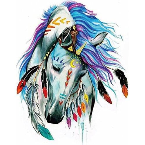 5D DIY Diamond Painting Colorful Horse Animal Embroidery Full Drill Cross Stitch Rhinestone Mosaic Home Decor Handmade Gift