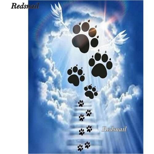 5D diamond painting embroidery heaven dogs full drill square round Rhinestones diamond mosaic Cross stitch gift EE406