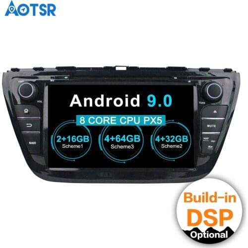 Aotsr Android 9.0 GPS navigation Car DVD Player For SUZUKI SX4 2014 S Cross 2014 multimedia radio recorder 4GB+32GB 2GB+16GB