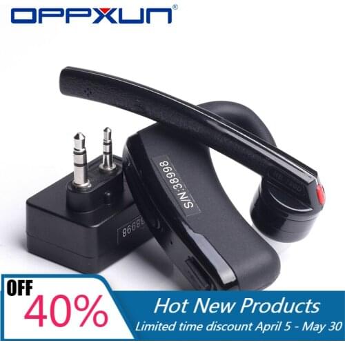 Walkie Talkie Handsfree Bluetooth PTT Earpiece Wireless Headphone Headset for BaoFeng UV-82 UV-5R 888S Two Way Radio Moto Bike