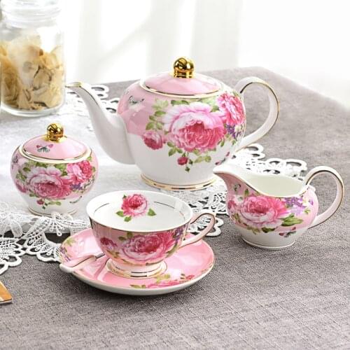 British Black Tea Tea Set High-end Vintage Wedding Gifts Teapot Teacup European-style Ceramic Coffee Cup