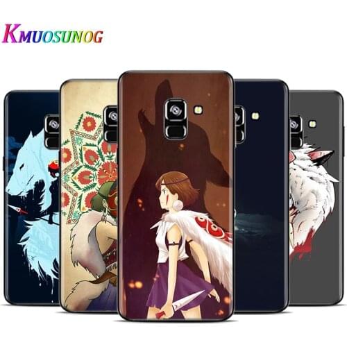 Princess Mononoke For Samsung Galaxy A9 A9S A8 A8S A7 A750 A6 A6S A5 A3 Plus Star 2016 2017 2018 Black Phone Case