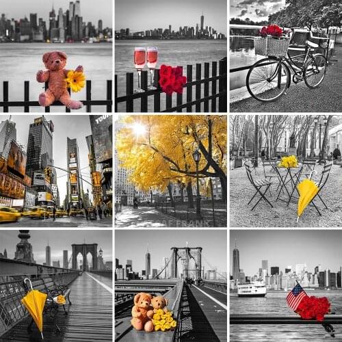 Diy 5d Diamond Painting Board Architecture Landscape Beautiful Square Diamond Painting Home / Restaurant / Decoration Painting