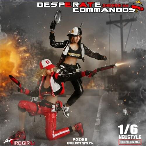 Best Sell Fire Girl Toys 1/6 FG056A/B Desperate Commando Suit costume Clothes F 12'' Figure For Collection In stock