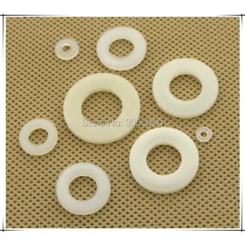 M3*6mm*0.5mm Flat White Nylon Thin Washer 1000pcs/bag