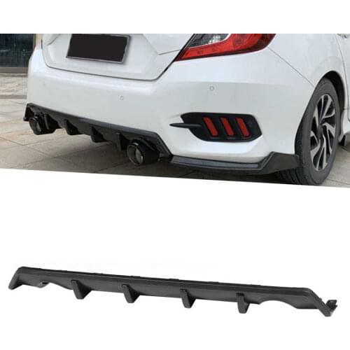 Matte Black Rear Bumper Diffuser Lip Spoiler Fit for Honda Civic 4-Door Sedan 2016 2017 2018 Car accessories