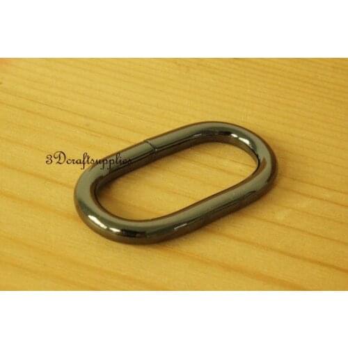 Metal oval Rings oval loop for webbing gunmetal 32 mm 1 1/4 inch 10pcs AB119