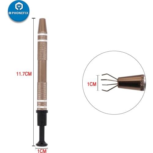 PHONEFIX BGA IC Chip Grabber Electronics Tool Kit Pick Up Tools Four Claw Hold for IC Chip Components Electronic part Grabber