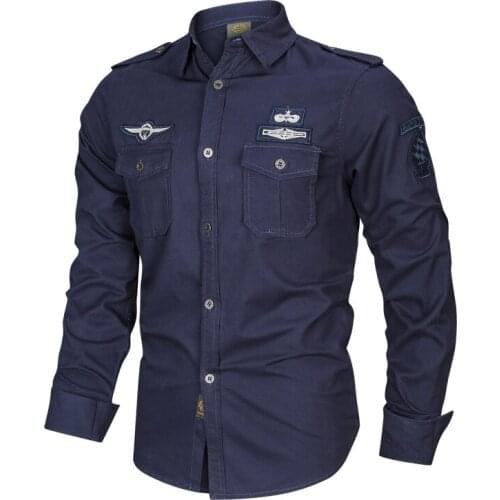 Mens Shirts Military Safari Cotton Shirt Casual Outdoor Fit with Pocket Bargains Long Sleeve Vintage Streetwear Drop Shipping