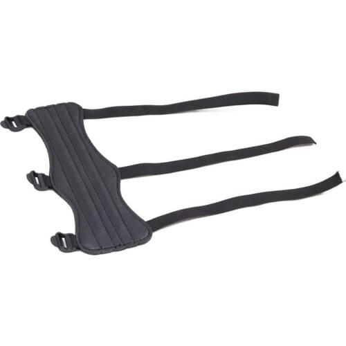 1 Pcs Bow and Arrow Armguards Leather Archery Arm Armor Supplies Bow Armguards Game Bow Straight Shooting Recurve Black Q4G4