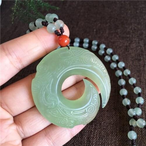 Natural 7A xiuyu jade A Hand-Carved jade jewels green jade pendant gift jade necklace pendants jewelry women men jade