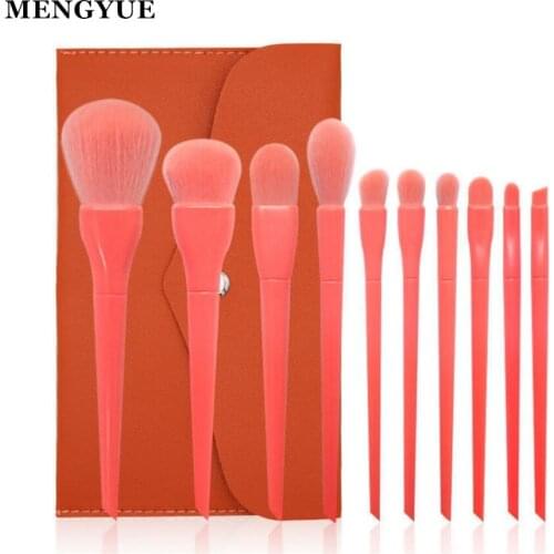 New Candy Color Makeup Brushes Set New Fashion Powder Foundation Eyebrow Blush Make Up Tool 10pcs/set