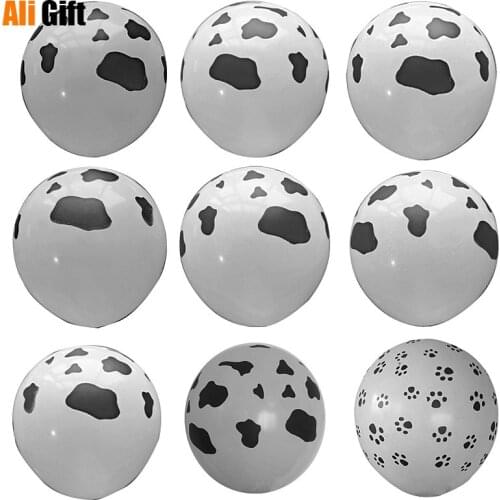Bulk Deals & Fast Delivery 12 Inch Cow Milk Print Flower Glue Balloon Cartoon Dog Paw Print Balloon Feet Balloon PartyDecoration