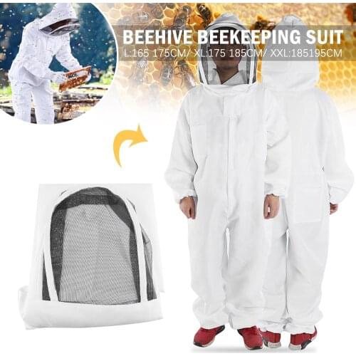 Full Body Beekeeping Clothing Professional Beekeepers Bee Protection Beekeeping Suit Safty Veil Hat Dress All Body Equipment