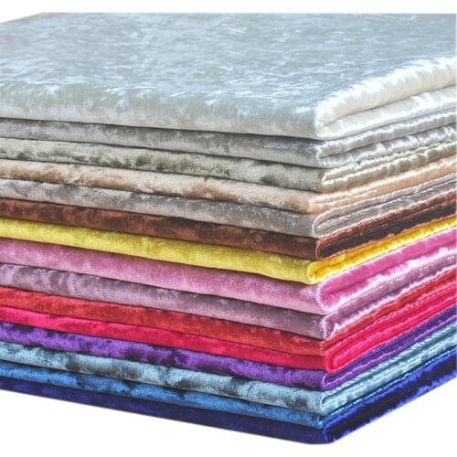 Half Meter Colorful Thick Velvet Fabric Upholstery For Sofa Curtains Navy Red Villas Hotel Home Decoration Textile Tissus DIY