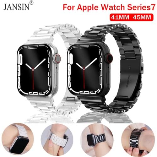 Ceramic Watch Strap For Apple Watch 42mm 38mm Band Bracelet iWatch SE 6 5 4 3 2 1 Replacement Strap For Apple Watch 40mm 44mm