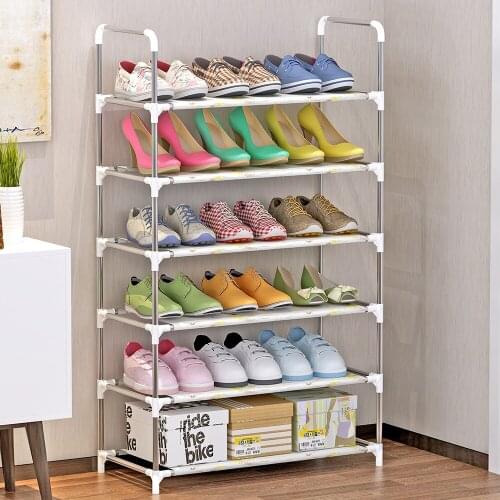 4/5/6-Tier Shoe Rack Space-saving Shoe Tower Shelf Storage Organizer Cabinet Stackable Shoe Shelves Holder Organizer Accessories