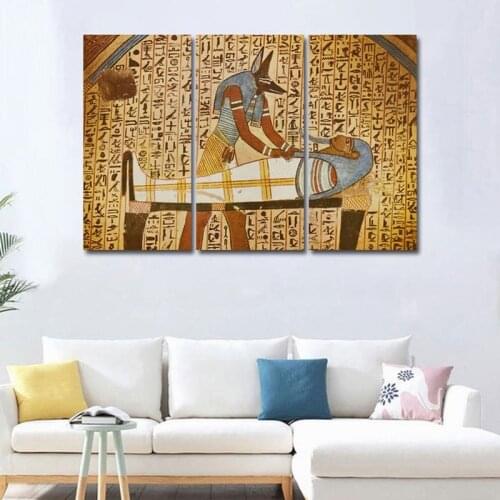 Nordic Decoration Egyptian mural Wall Art Canvas Poster and Print Canvas Painting Decorative Picture for Living Room Home Decor