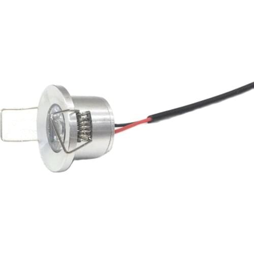 10pcs/lot silver Downlight Under 31mm Cabinet Spot Light 1w Ceiling Recessed Lamp Ac85-265v Dimmable Down Lights Free Shipping