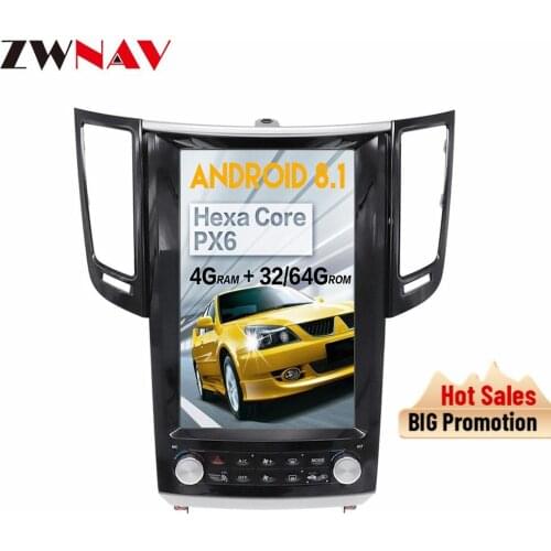 Vertical Tesla screen Android 8.1 Car Multimedia Player head unit For Infiniti FX FX25 FX35 FX37 qx70 GPS Navi Radio Auto stereo