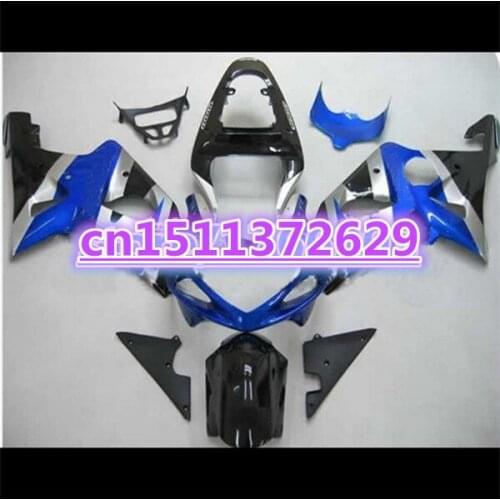 Dor-Top-grade Fairing kit for A GSXR1000 GSX-R1000 GSXR 1000 K2 00 01 02 2000 2001 2002 SILVER blue ABS Fairings set for SUZUKI