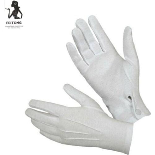 Womial 1Pair White Formal Gloves Tuxedo Honor Guard Parade Santa Men Inspection Gants 18feb6