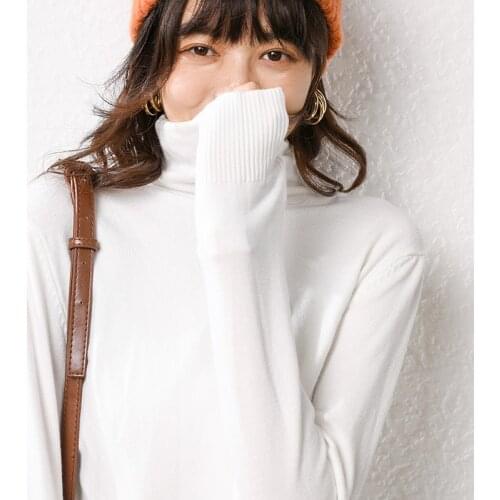 Winter knitted women warm soft pullover sweater Long sleeve top turtleneck female sweater Chic ladies casual bestmatch jumper