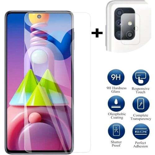 1-2 Pcs Camera Lens Film Transparent Safety Glass For Samsung Galaxy M51 Screen Protector On For Samsung M 51 Tempered Glass