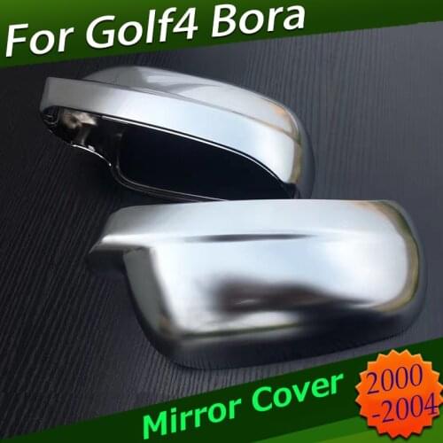 1 Pair of Matte Chrome Rearview Mirror Cover Cap for V W Golf4 Bora Classic Santana 2000 1998-2005