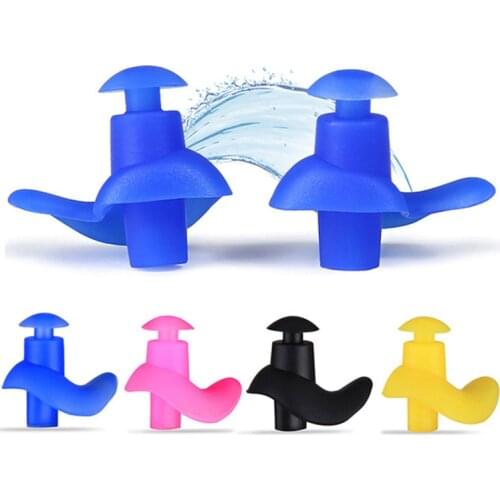 1 Pair Waterproof Swimming Professional Silicone Swim Earplugs Soft Anti-Noise Ear Plug for Adult Children Swimmers Ears Clips