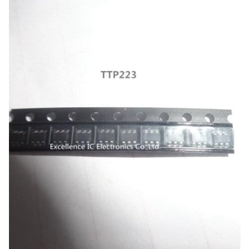 100pcs/lot TTP223-BA6 TTP223 BA6 Speed Touch IC chip Screen 223B SOT23-6