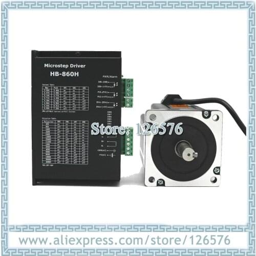 86 2-phase hybrid stepper motor 6.8N.m 86BYGH250B and driver HB-860H 18-80VAC/24-100VDC 7.2A Nema34