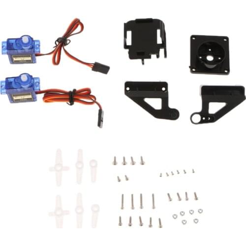 2Pcs Servo Motor + FPV Bracket kit For Robot Helicopter Aircraft Toy