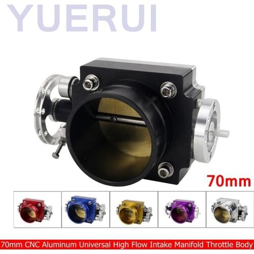 70mm CNC Aluminum Universal High Flow Intake Manifold Throttle Body for General mechanical throttle high quality