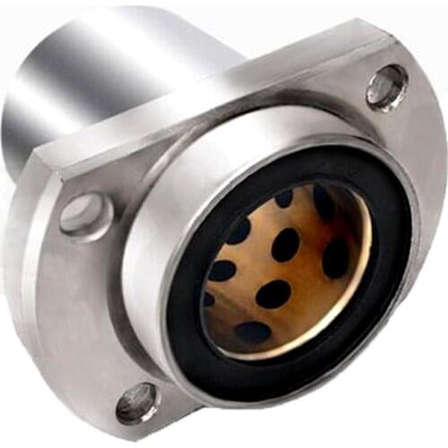 LMHP6 LMHP6UU Oil-free Bushing Linear Bearing External Steel and Internal Copper Embedded Cut Flange Bearings LMHP8 LMHP6UU