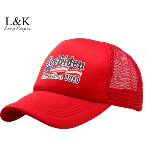 LongKeeper Joe Biden President Election Baseball Cap 2020 USA Flag Printing Hats Adjustable Snapback Men Women Casual Mesh Hat