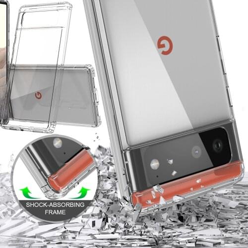 Airbag Drop resistance Case For Google Pixel 6 Pro TPU Acrylic Transparent Crystal Clear Cover