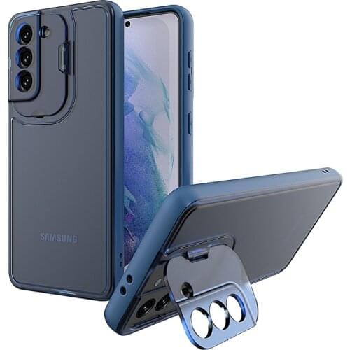 For Samsung Galaxy S21 Ultra Plus A72 A52 A32 Case Camera Lens Protect Military Grade Bumpers Slot Card Cover